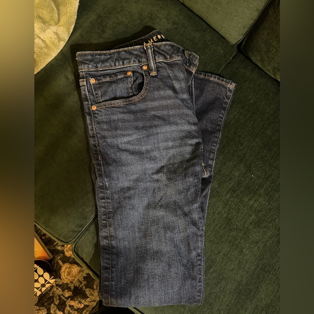 American Eagle Dark Wash Straight Leg Jeans